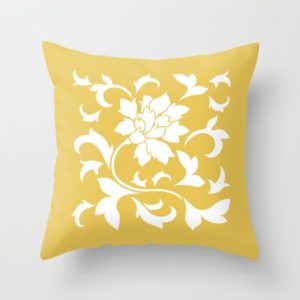 Throw Pillow Cover (16" X 16") Indoor - Mustard Yellow