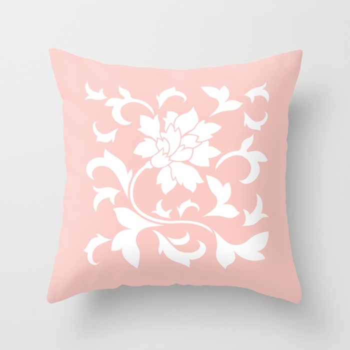 Throw Pillow Cover (16" X 16") Indoor - Rose Quartz