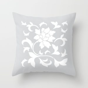 Throw Pillow Cover (16" X 16") Indoor - Silver