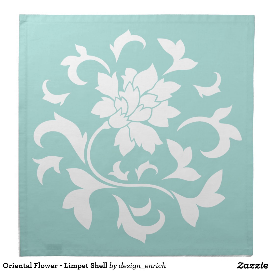 Oriental Flower Limpet Shell Cloth Napkin