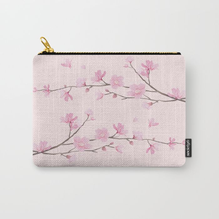 Cherry Blossom - CARRY-ALL POUCH LARGE (12.5" X 8.5") - Image 3