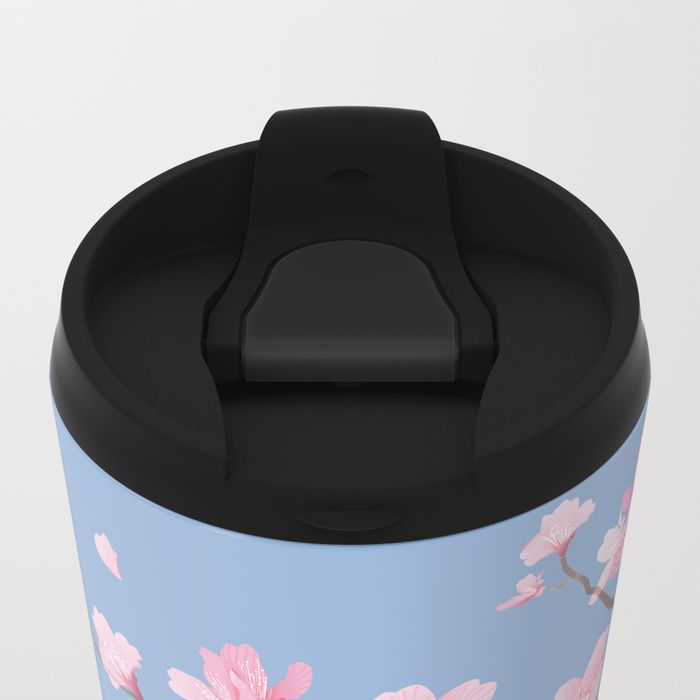 Cherry Blossom - METAL TRAVEL MUG 15 OZ - Image 4