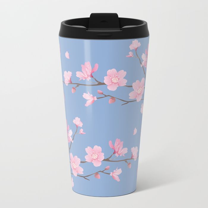 Cherry Blossom - METAL TRAVEL MUG 15 OZ