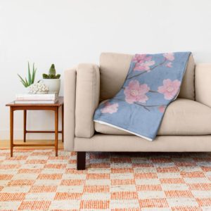 Cherry Blossom - THROW BLANKET 51" X 60" BLANKET