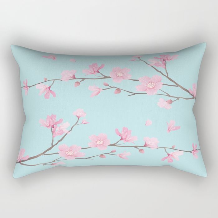 Cherry Blossom - RECTANGULAR PILLOW SMALL (17" X 12") - Image 4