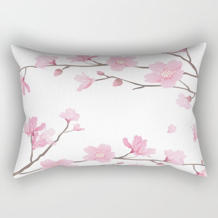 Cherry Blossom - RECTANGULAR PILLOW SMALL (17" X 12") - Image 5
