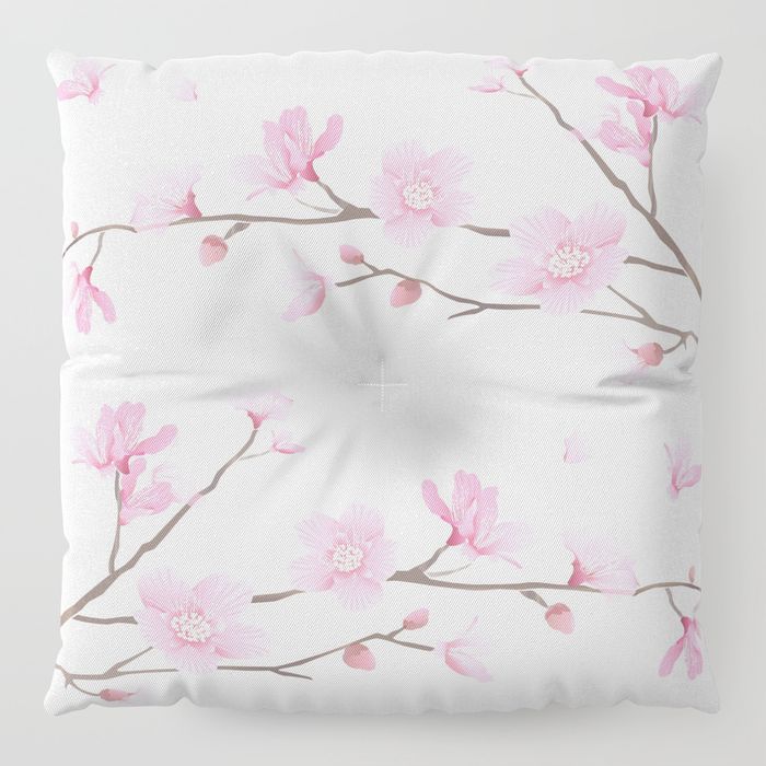 Cherry Blossom - FLOOR PILLOW SQUARE 26" X 26" - Image 8