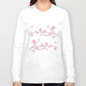 Square Cherry Blossom Transparent - LONG SLEEVE T-SHIRT