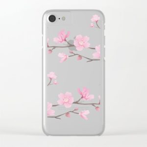 Cherry Blossom Transparent - CLEAR IPHONE CASE SLIM CASE IPHONE 7