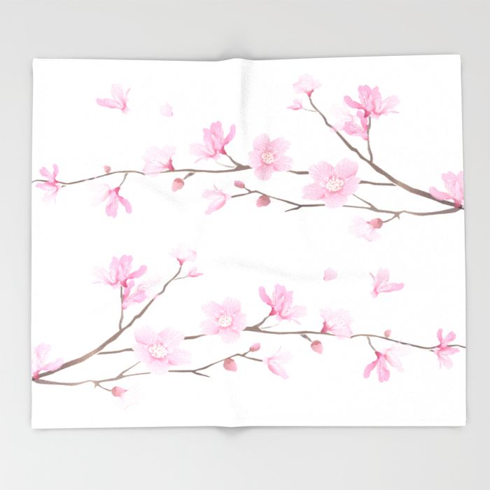 Cherry Blossom - THROW BLANKET 51" X 60" BLANKET - Image 12