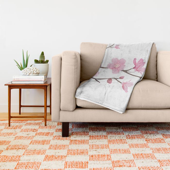 Cherry Blossom - THROW BLANKET 51" X 60" BLANKET - Image 11