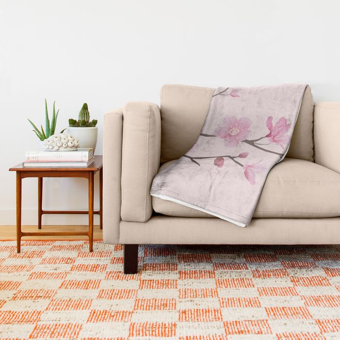 Cherry Blossom - THROW BLANKET 51" X 60" BLANKET - Image 8