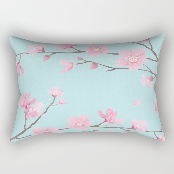 Cherry Blossom - RECTANGULAR PILLOW SMALL (17" X 12") - Image 7