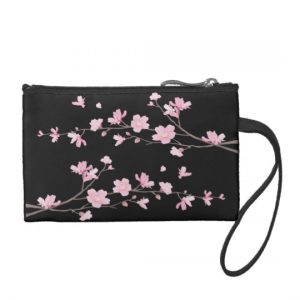 Cherry Blossom - Black Change Purse