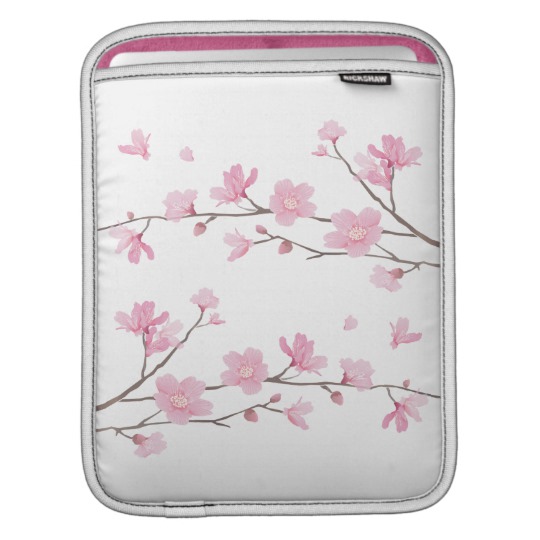 Cherry Blossom - Transparent Background Sleeve For iPads